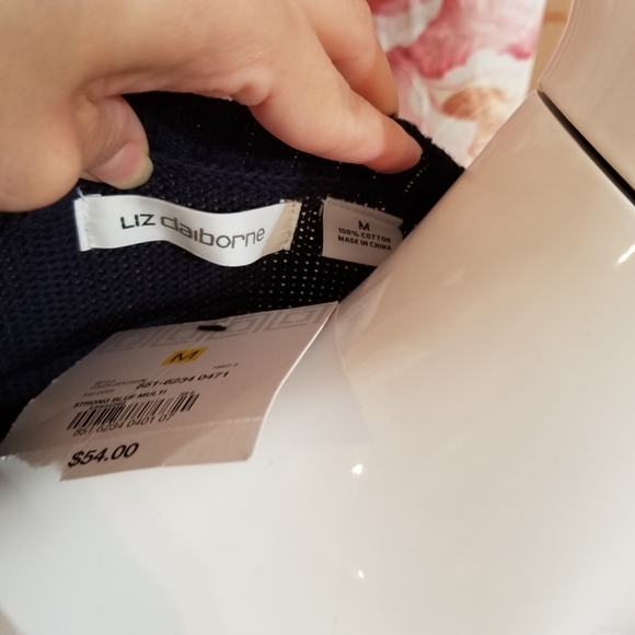 💕 V-Neck Sweater Liz Claiborne Women Size M💕 - Picture 5 of 6